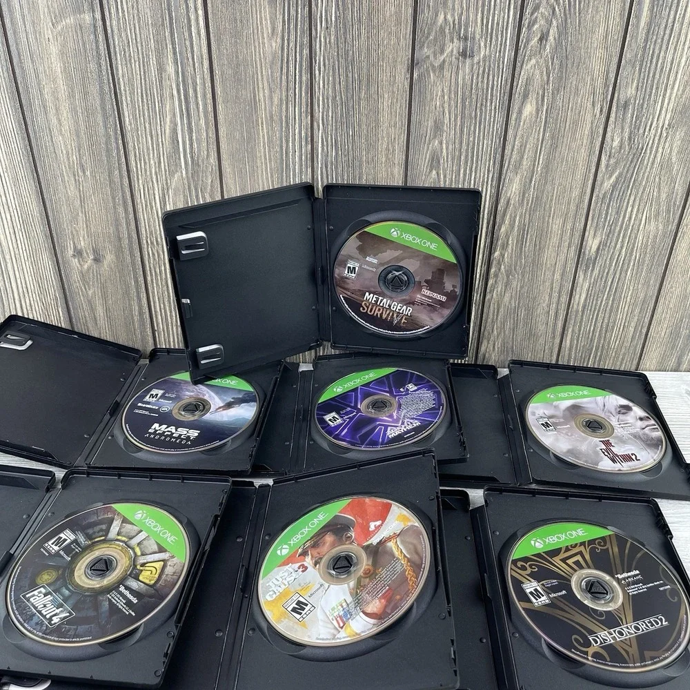Lot of 7 Microsoft Xbox One Games - Evil Within 2,Mass Effect Andromeda,and More